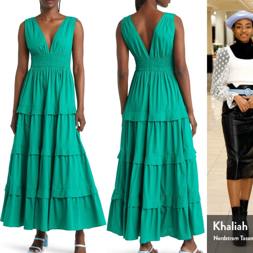 Chelsea 28 V neck tiered maxi dress